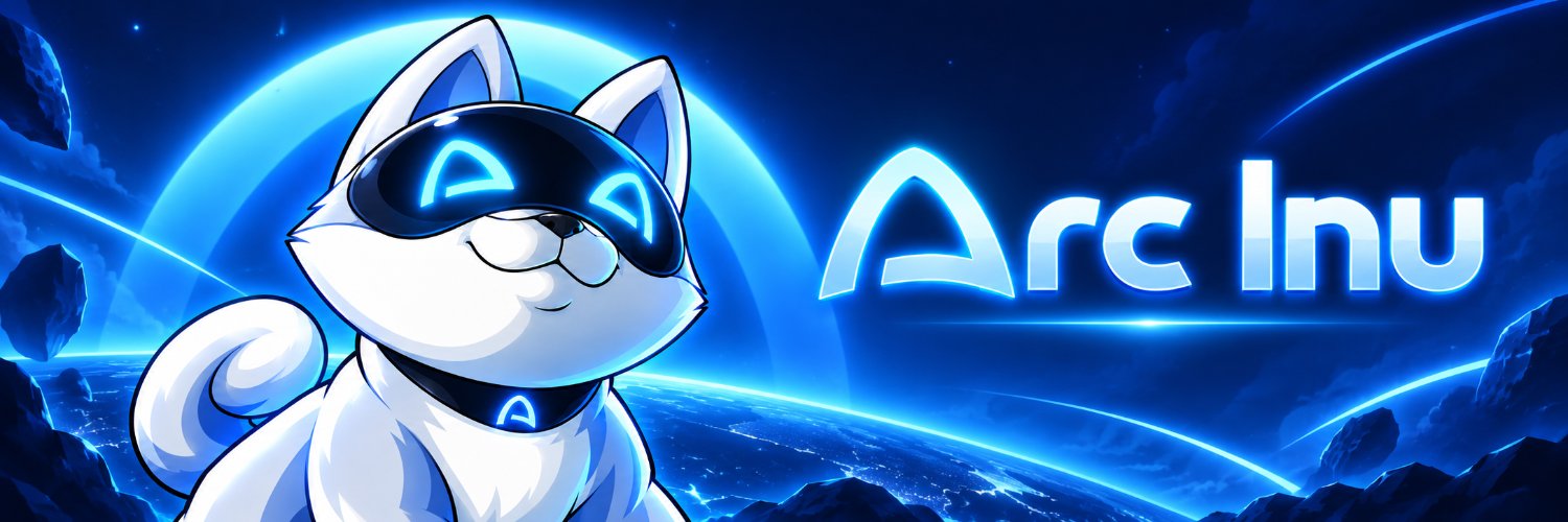 Arc Inu flying through a blue orbital landscape